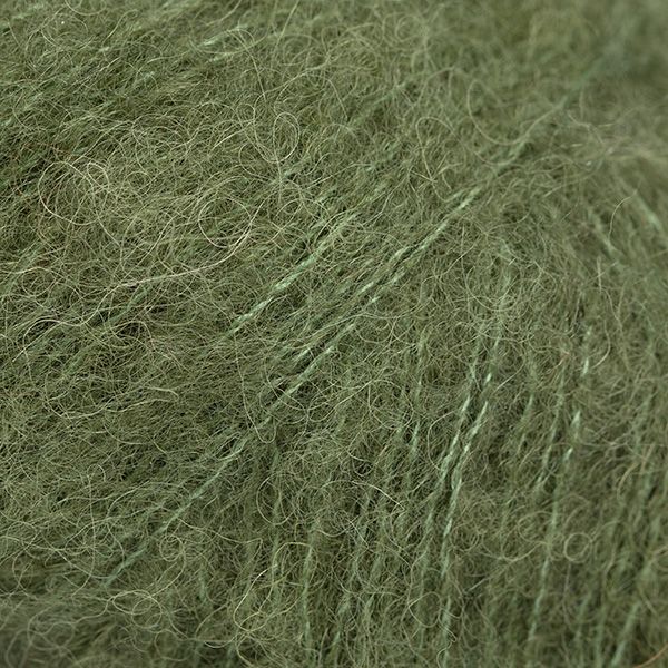 Fil DROPS Brushed Alpaca Silk - 25g - Vert mousse Fil DROPS Brushed Alpaca Silk - 25g - Vert mousse