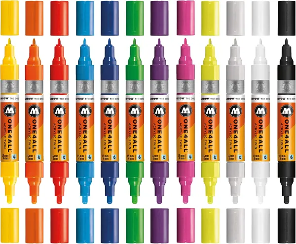 Marqueurs acryliques One4All Twin 1,5 + 4 mm