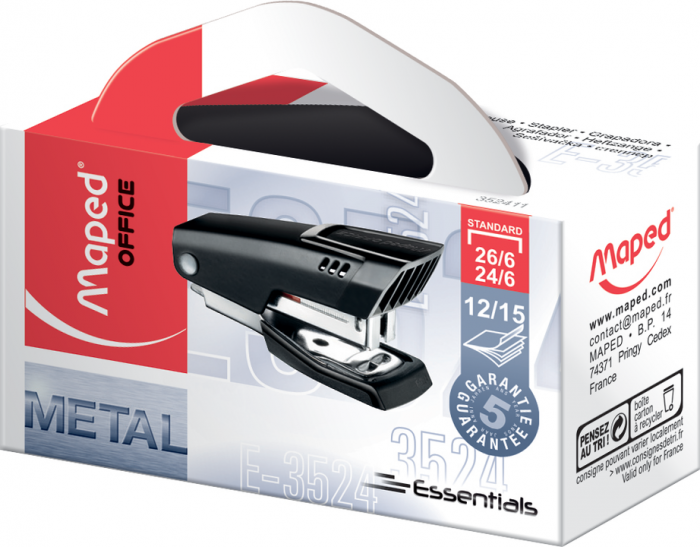 Agrafeuse - Maped - Essentials Métal Mini 24/6-26/6 Agrafeuse - Maped - Essentials Métal Mini 24/6-26/6
