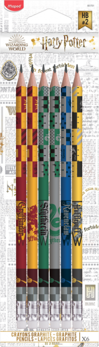 Harry Potter - Paquet de 6 crayons Harry Potter - Paquet de 6 crayons