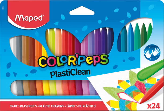 Le coffret de crayons - Maped - Color'Peps 24 crayons en plastique Le coffret de crayons - Maped - Color'Peps 24 crayons en plastique
