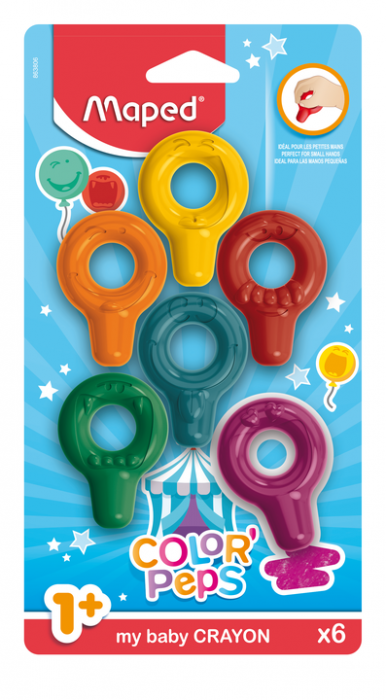 Le coffret de crayons - Maped - Crayons plastiques bébé pack de 6 Le coffret de crayons - Maped - Crayons plastiques bébé pack de 6