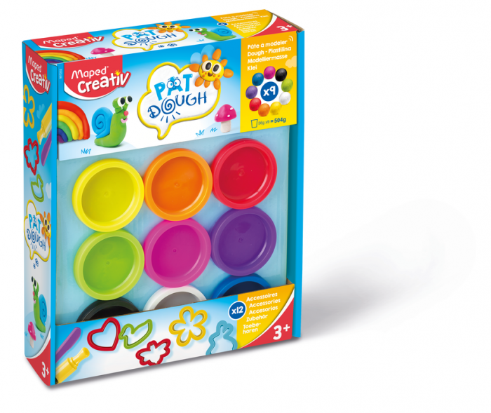 Set d'argile - Maped Pat´Dough - 9 pots + 12 accessoires (3+ ans) Set d'argile - Maped Pat´Dough - 9 pots + 12 accessoires (3+ ans)