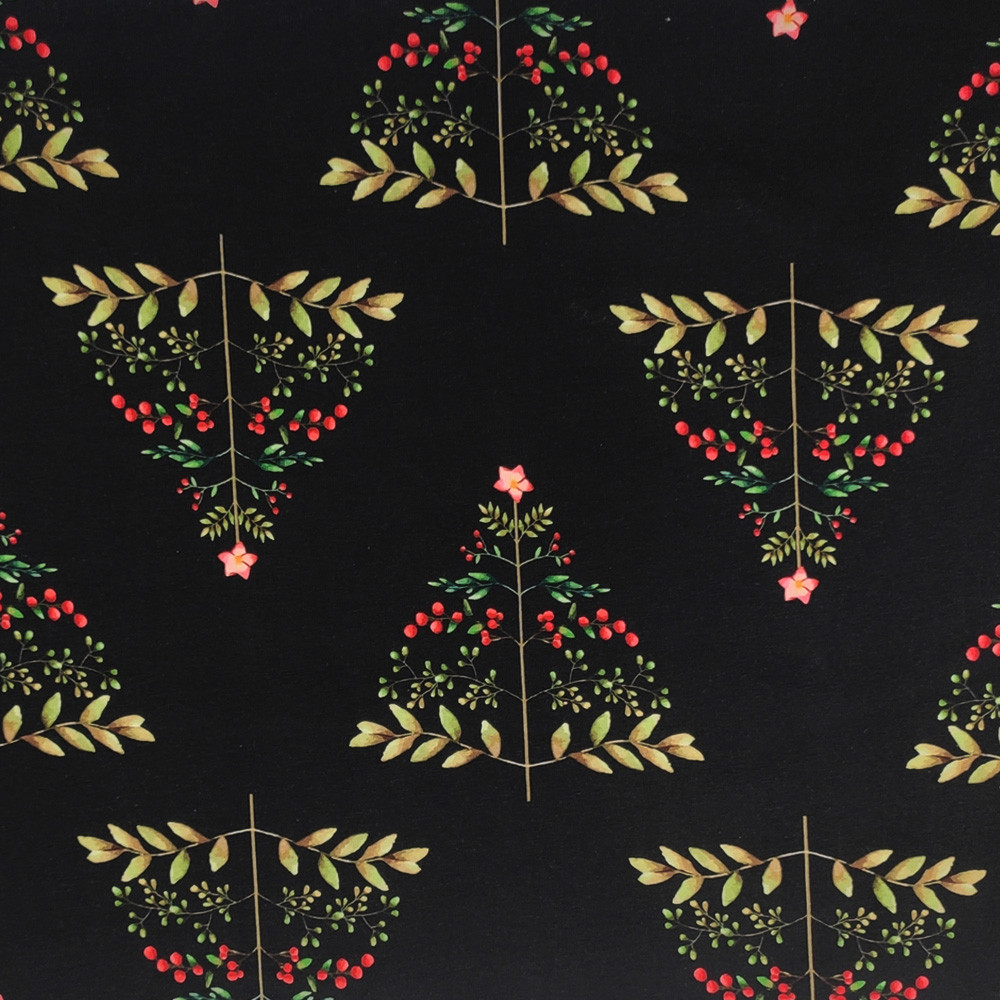 Tricot à motifs 145 cm - Courgette - Noir Tricot à motifs 145 cm - Courgette - Noir