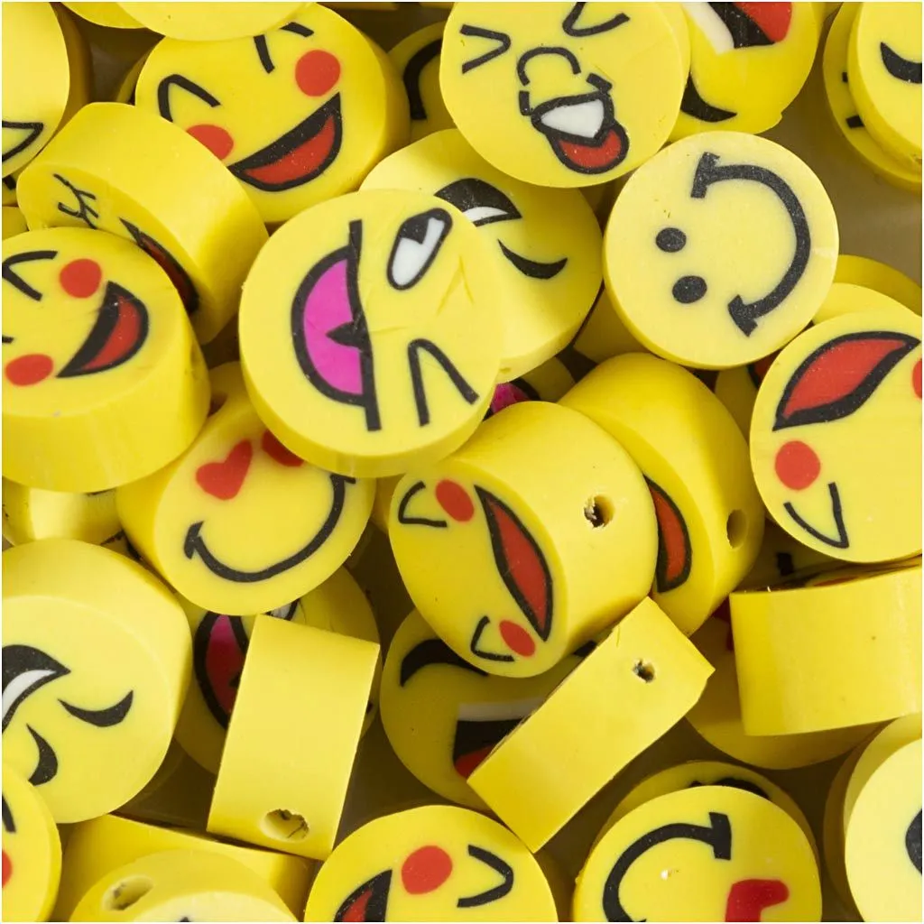 Perles figurines - Smiley - 60 pcs Perles figurines - Smiley - 60 pcs