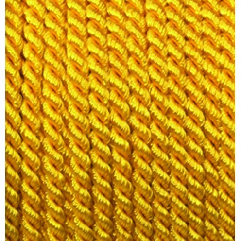 Cordon viscose 4 mm - 25 mtres - jaune