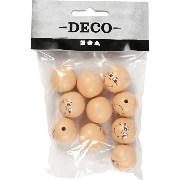 Faces en bois - Ø22 mm - ivoire - 10 pcs Faces en bois - Ø22 mm - ivoire - 10 pcs