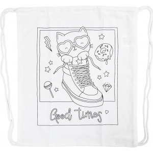 Sac de sport - blanc - chat dans les chaussures Sac de sport - blanc - chat dans les chaussures