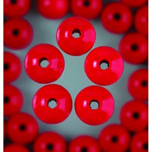Perles en bois - rouge Perles en bois - rouge