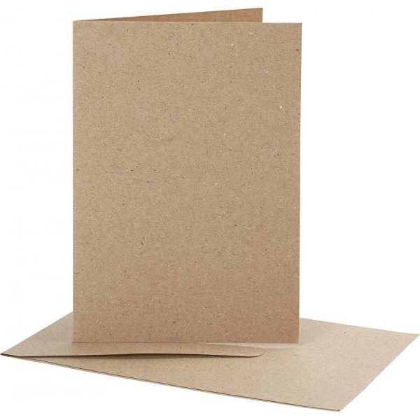 Carte postale avec enveloppe - naturel - 10,5 x 15 cm - 10 pcs