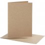 Carte postale avec enveloppe - naturel - 10,5 x 15 cm - 10 pcs