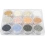 Perles de rocaille - couleurs ternes - 12 x 15 g