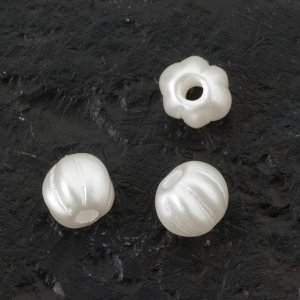 Perles de cire en verre 8 mm Blanc - 20 pcs Perles de cire en verre 8 mm Blanc - 20 pcs
