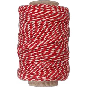 Cordon en coton - rouge/blanc - 50 m Cordon en coton - rouge/blanc - 50 m