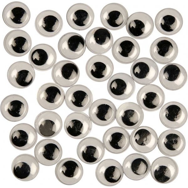 Yeux mobiles - non adhésifs - Ø12 mm - 1000 pcs Yeux mobiles - non adhésifs - Ø12 mm - 1000 pcs