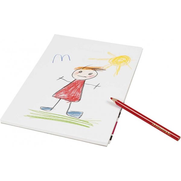 Bloc  dessin - blanc - A4 - 50 feuilles