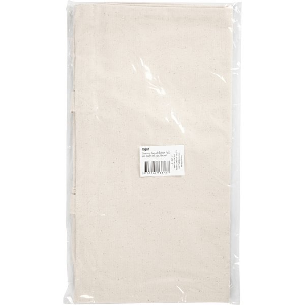 Sac textile avec pli inférieur - toile de coton Sac textile avec pli inférieur - toile de coton