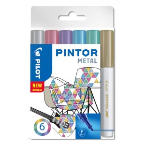 Set de crayons fibre Pilot Pintor (Metal Mix) - Fin Set de crayons fibre Pilot Pintor (Metal Mix) - Fin