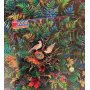 Puzzle 1008 pices - Oiseau dans un buisson de fougre
