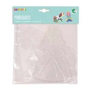Plaques � perles Licorne et Princesse (lot de 2) - Formes transparentes