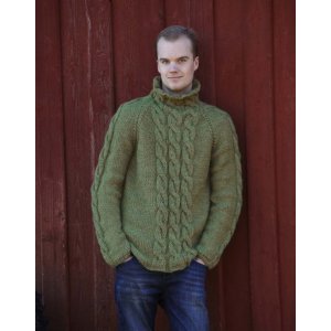 Patron de tricot - Pull à motif corde pour homme (épais) Patron de tricot - Pull à motif corde pour homme (épais)