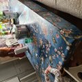 Image client Tissu ciré Fleurs & Oiseaux - Bleu