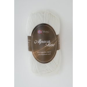 Fil Viking Alpaca Fine 50g - Blanc (600) Fil Viking Alpaca Fine 50g - Blanc (600)