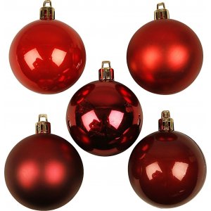 Boules de sapin de Noël - harmonie rouge - Ø6 cm - 20 pcs Boules de sapin de Noël - harmonie rouge - Ø6 cm - 20 pcs