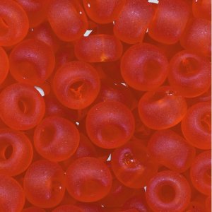Perles rocaille ø 5,5 mm - orange 17 g mat transparent Perles rocaille ø 5,5 mm - orange 17 g mat transparent