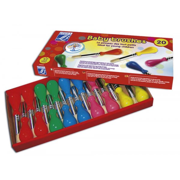 Pinceaux enfant L&B School pack - 20 Pinceaux
