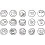 Set de tampons Deco Art - smiley - 15 pcs