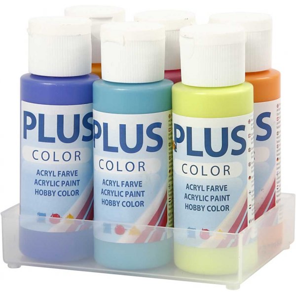 Peinture Plus Color Hobby - colorée - 6 x 60 ml Peinture Plus Color Hobby - colorée - 6 x 60 ml