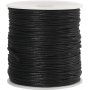 Cordon coton - noir - 100 m - 1 mm