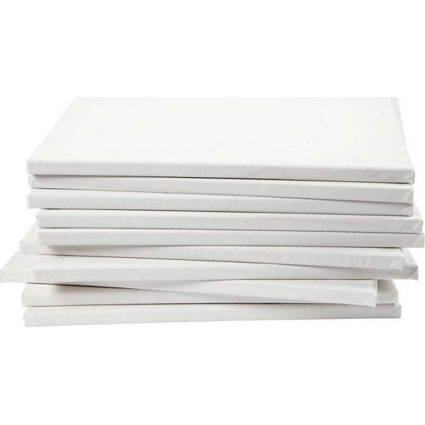 Toile - blanc - 40 x 40 cm - 40 pcs