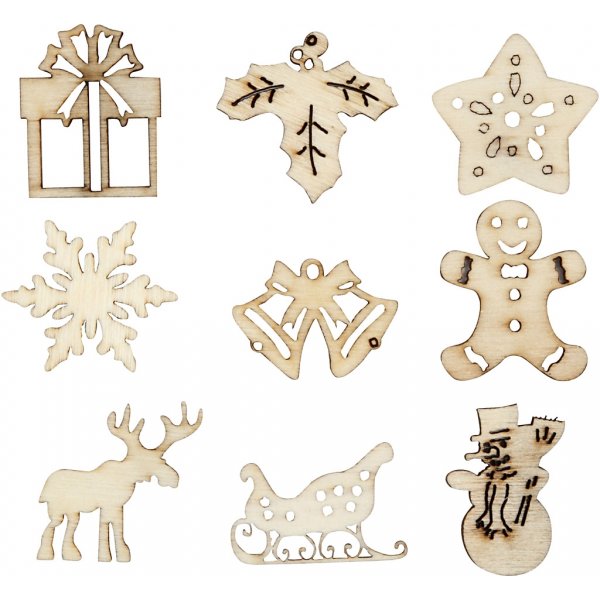 Décorations en bois - Noël - 45 pcs Décorations en bois - Noël - 45 pcs