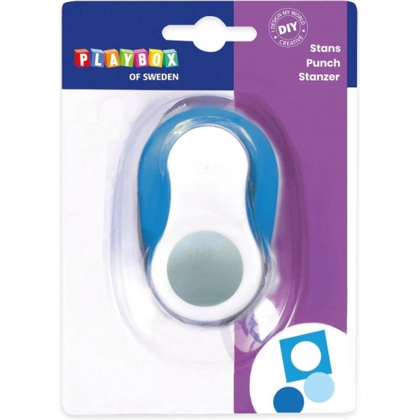 Cercle de perforation 2,5 cm - Bleu/blanc