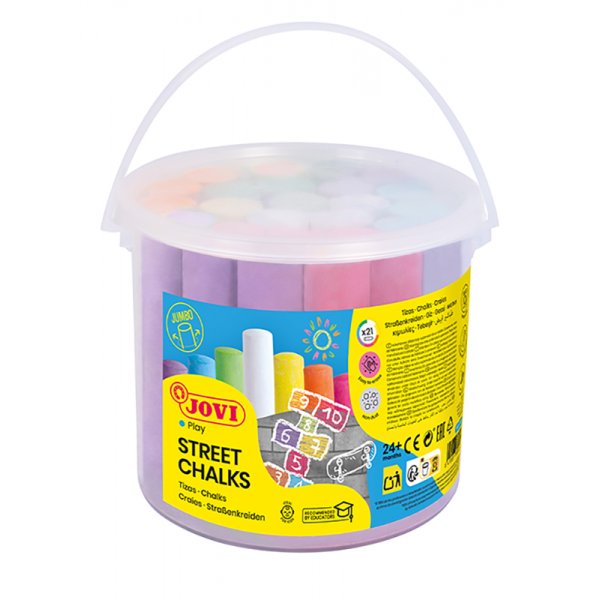 Crayons - Jovi - 21 crayons de rue gants couleurs mlanges