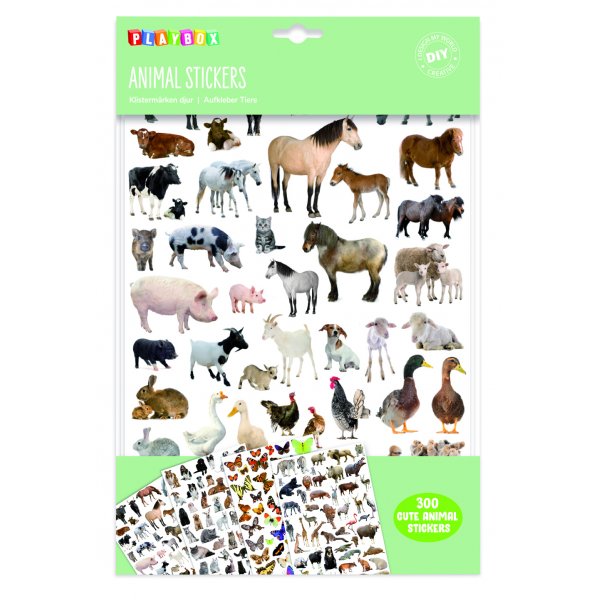 Autocollants animaux 300 pi�ces