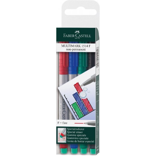 Marqueur non permanent Multimarker F - 4 couleurs