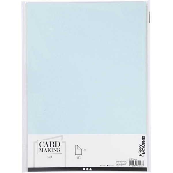 Carton - bleu clair - A4 - 10 pcs