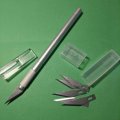 Image client Scalpel en aluminium Standard - avec 5 lames de couteau
