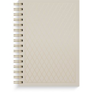 Cahier A5 à spirale ligné, motif losanges Cahier A5 à spirale ligné, motif losanges