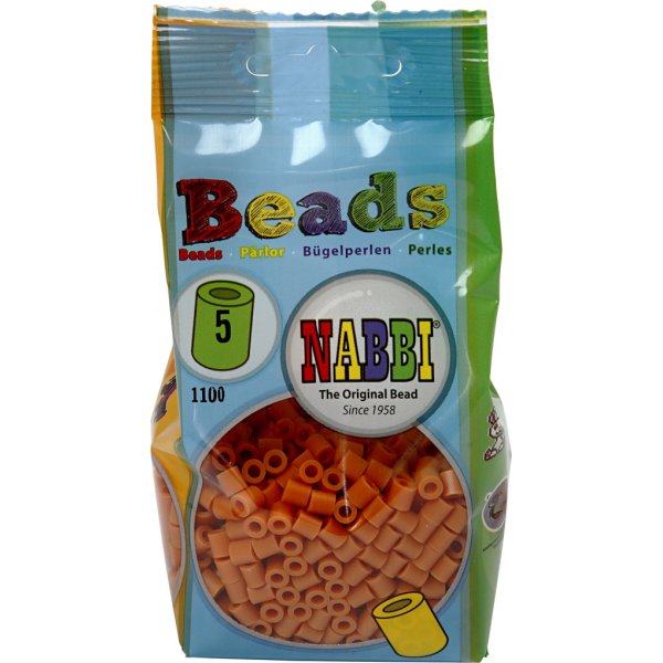 Perles tube - marron caramel (32254) - moyen - 1100 pcs