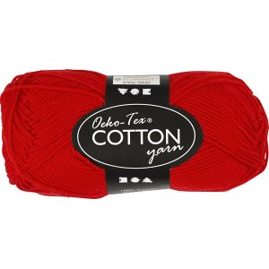 Fil de coton - rouge foncé - no. 8/4 - 50g Fil de coton - rouge foncé - no. 8/4 - 50g