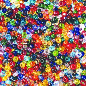 Perles rocaille transparentes - couleurs mélangées Perles rocaille transparentes - couleurs mélangées