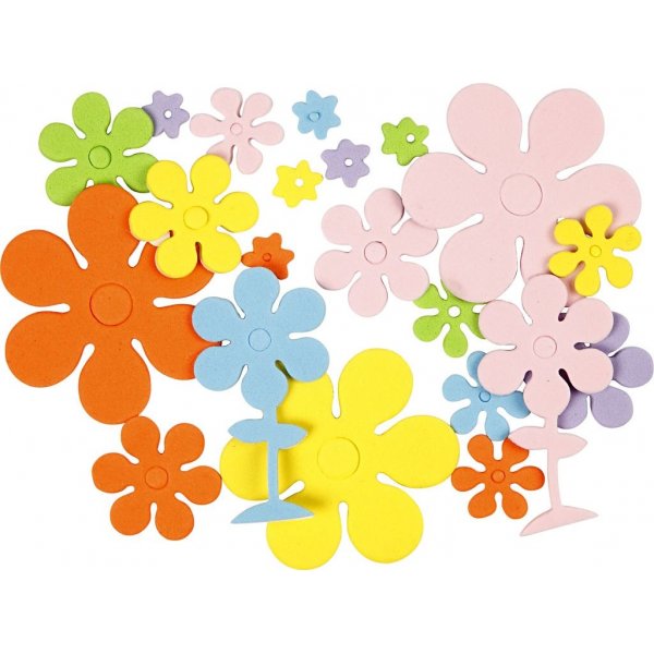 Fleurs dcoratives en caoutchouc - couleurs mlanges - 100 pcs