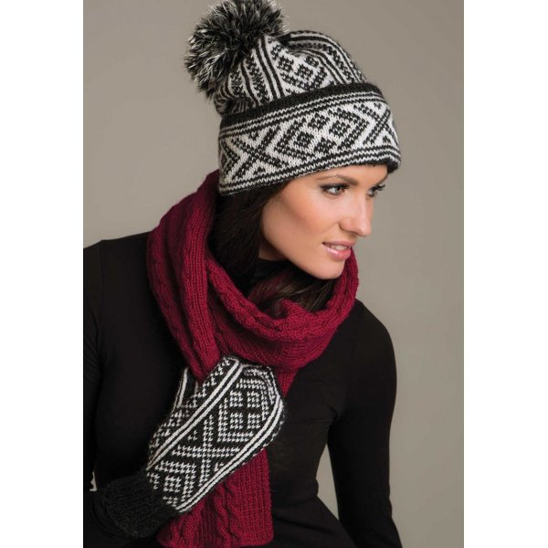 Patron tricot - Bonnet, mitaines et écharpe (1213-8)