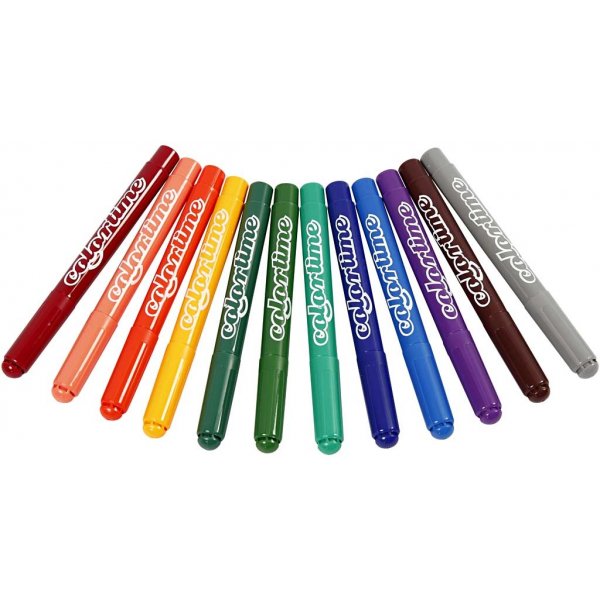 Crayons Colortime - couleurs complmentaires - 5 mm - 12 pcs