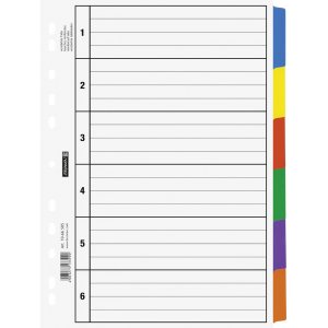 Index pour classeur à anneaux - A4 isorel - 5 onglets Index pour classeur à anneaux - A4 isorel - 5 onglets