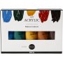 Pigment Art Acrylique - couleurs mlanges - couleurs naturelles - semi-brillant - 5 x 75 ml